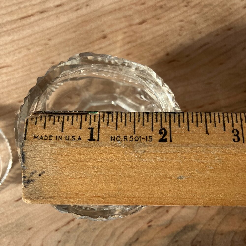 American Brilliant Cut Glass Jam/Jelly Jar with Lid - Picture 7 of 10